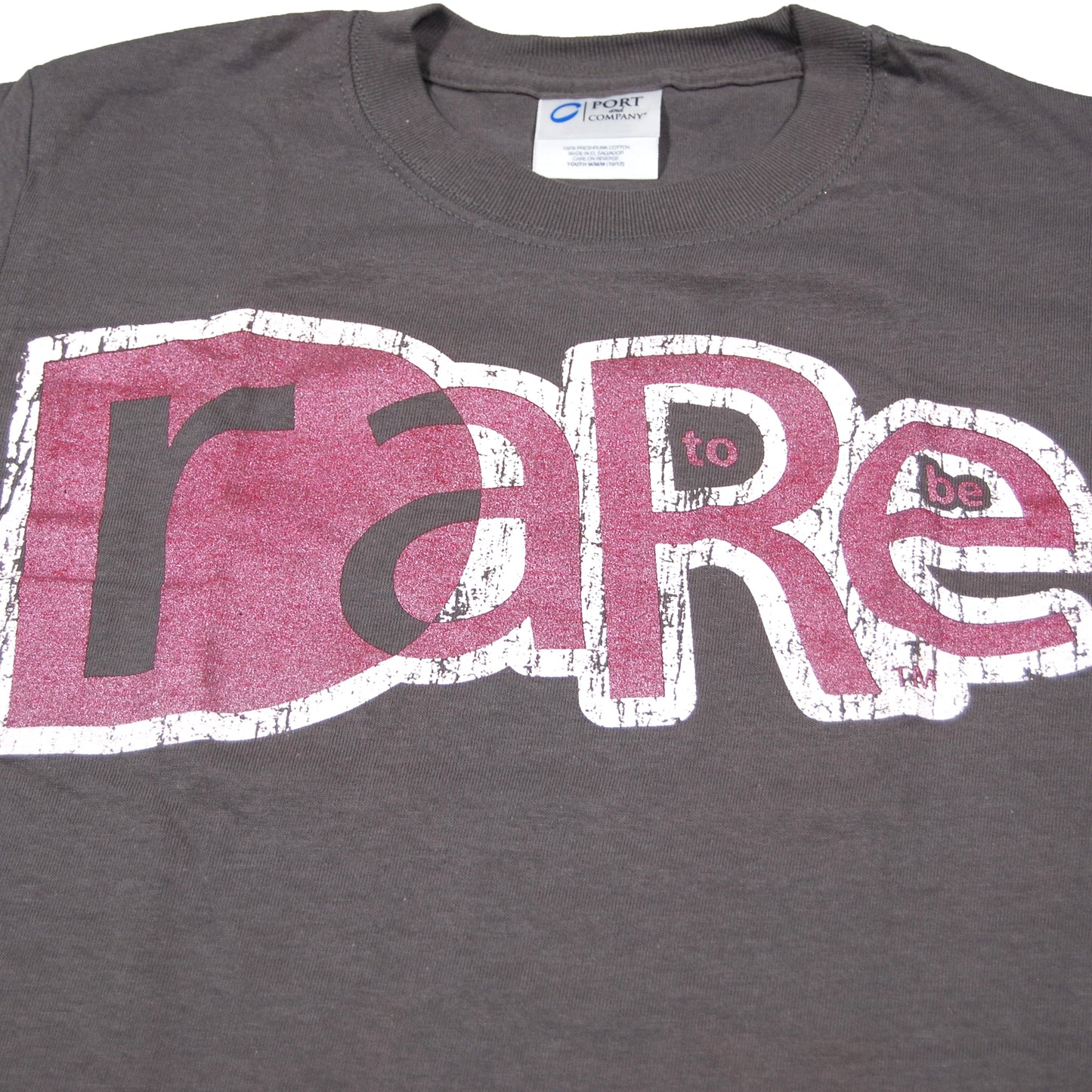Pink & White Logo Dare to be Rare Crewneck - Youth