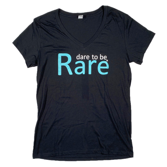 Teal Logo Dare to be Rare Women's V-neck - Adult