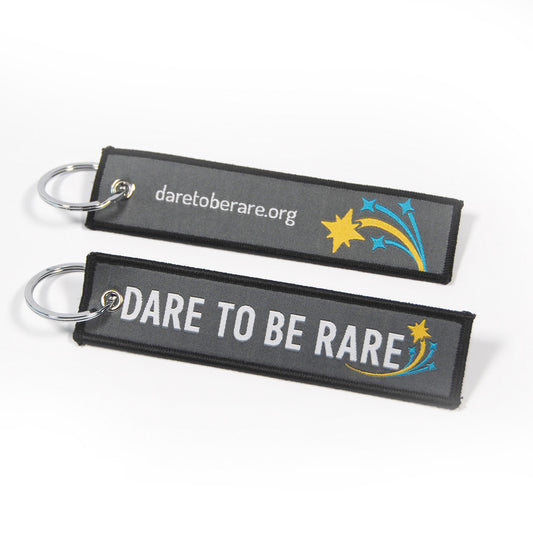 Star Logo Dare to be Rare Embroidered Keychain