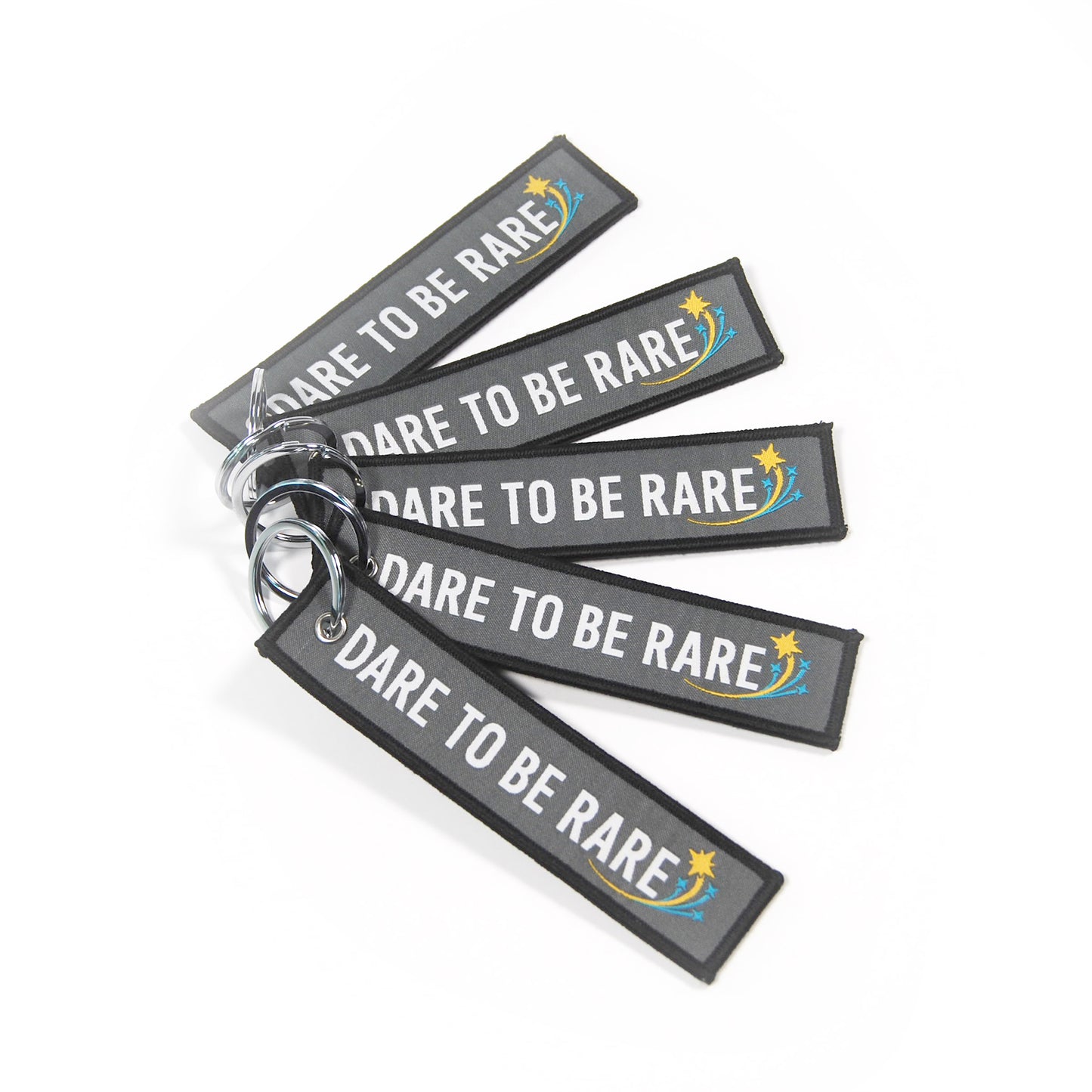 Star Logo Dare to be Rare Embroidered Keychain