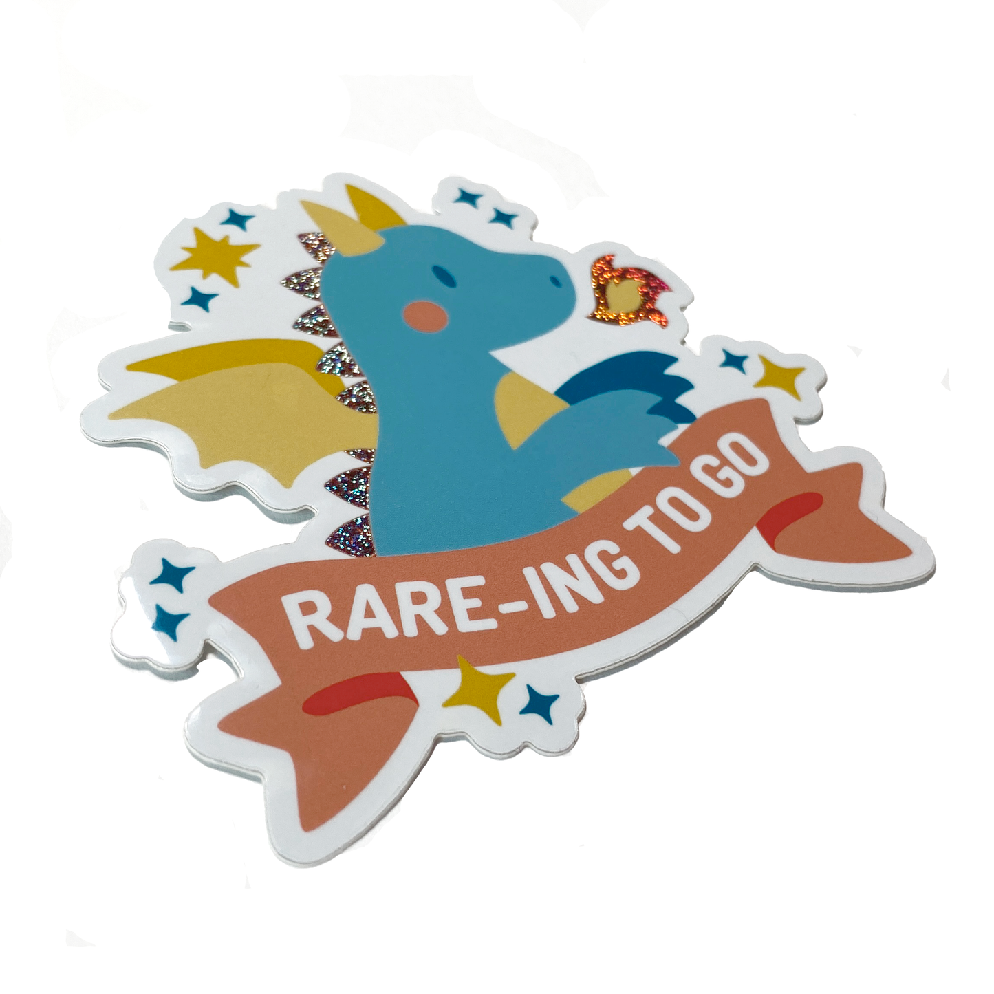 Rare-ing To Go Dragon Glitter Sticker