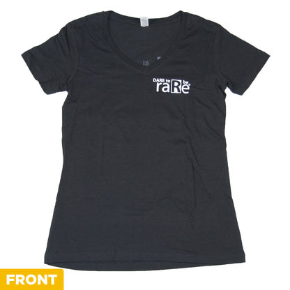 Live A Rare Life (Yellow Rare) Ladies V-Neck - Adult