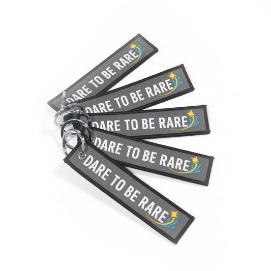 Star Logo Dare to be Rare Embroidered Keychain