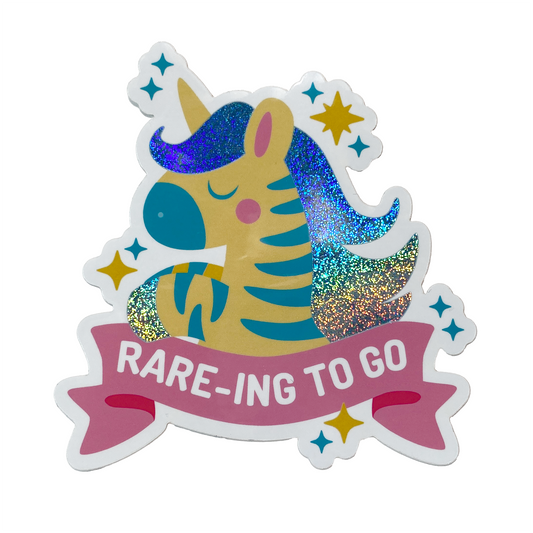 Rare-ing To Go Zebracorn Glitter Sticker