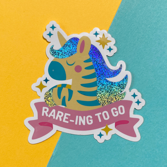 Rare-ing To Go Zebracorn Glitter Sticker